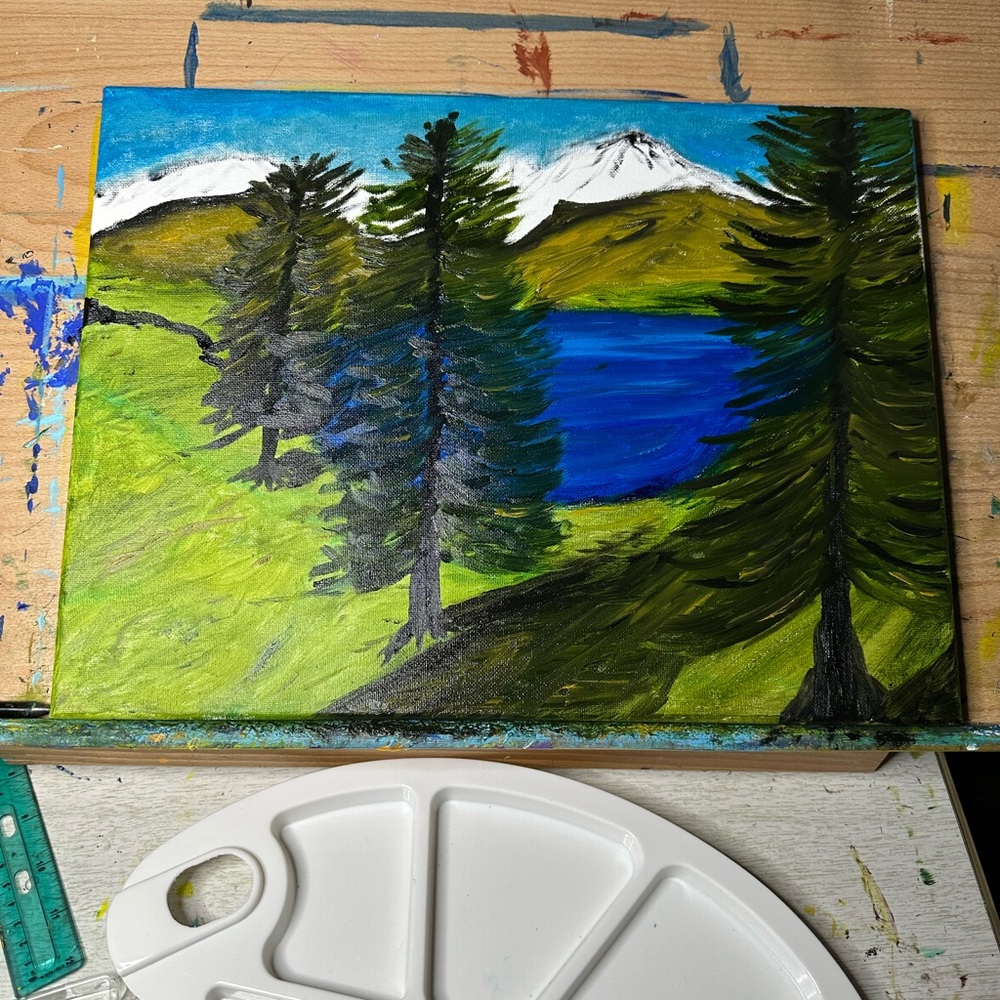 Serene Mountain Landscape Canvas Art